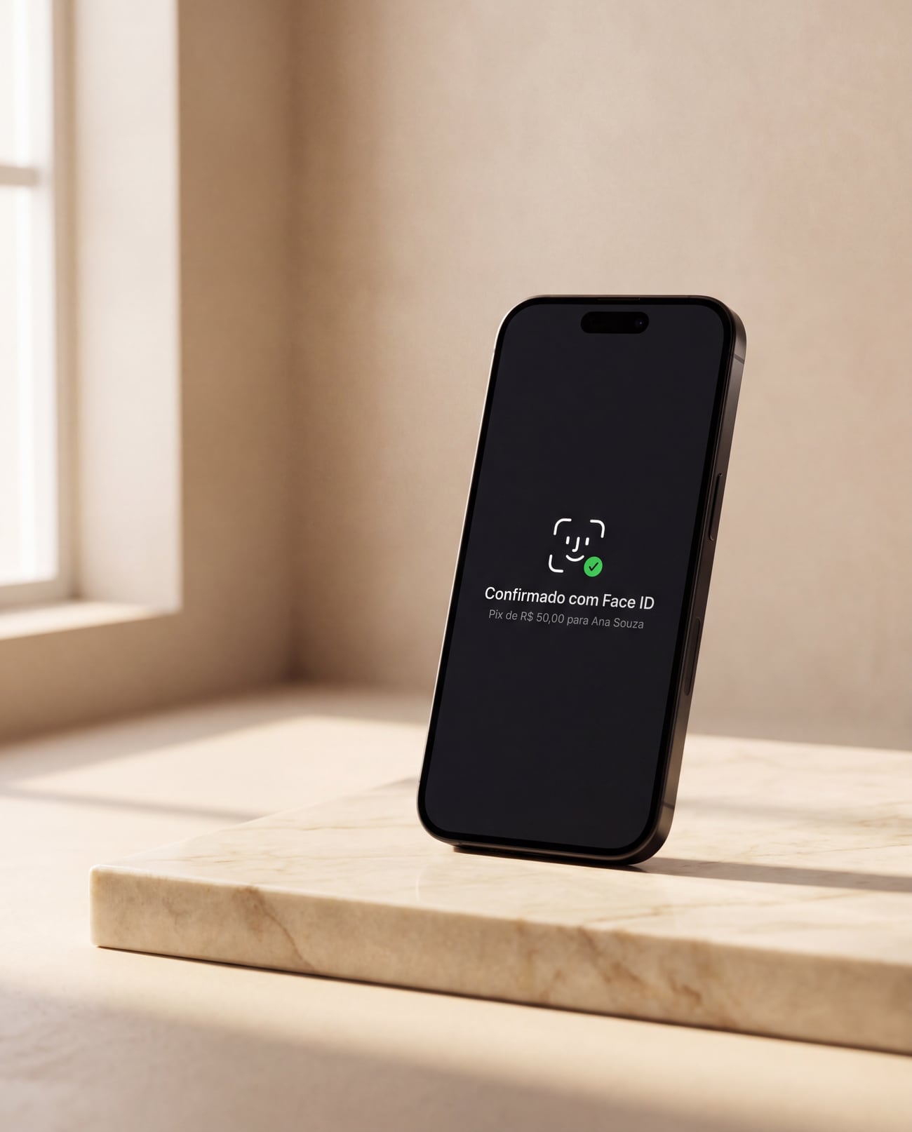 Confirmação com Face ID