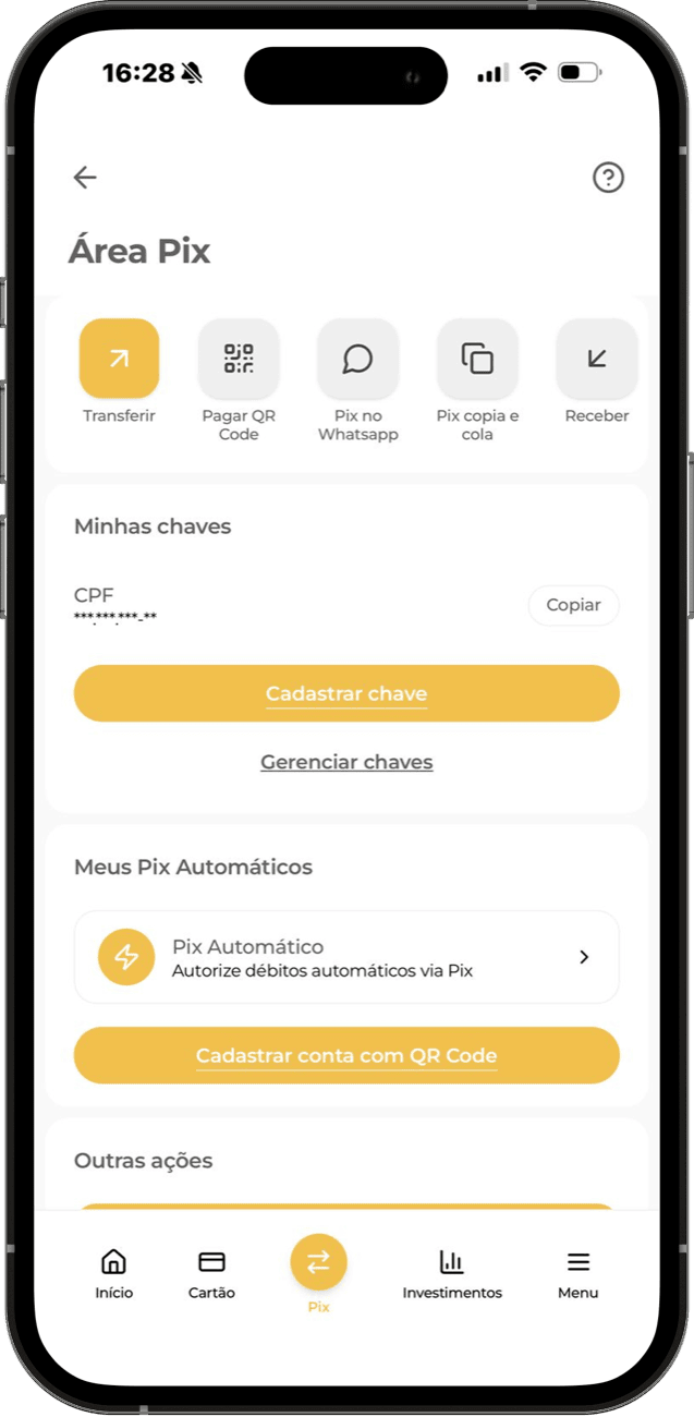 App APUS Digital - Área Pix