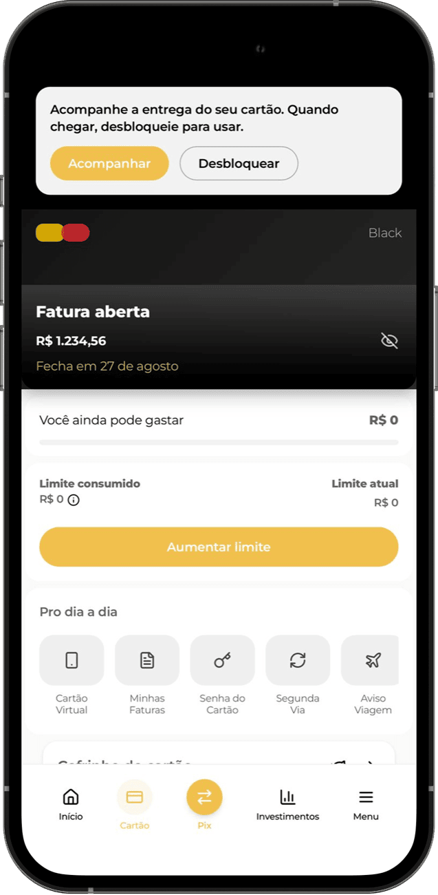 App APUS Digital - Cartão de crédito